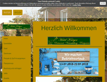 Tablet Screenshot of kroeger-hotel.de